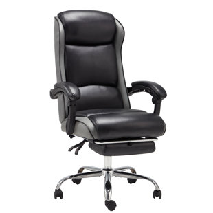 Fulmer black leather online executive chair